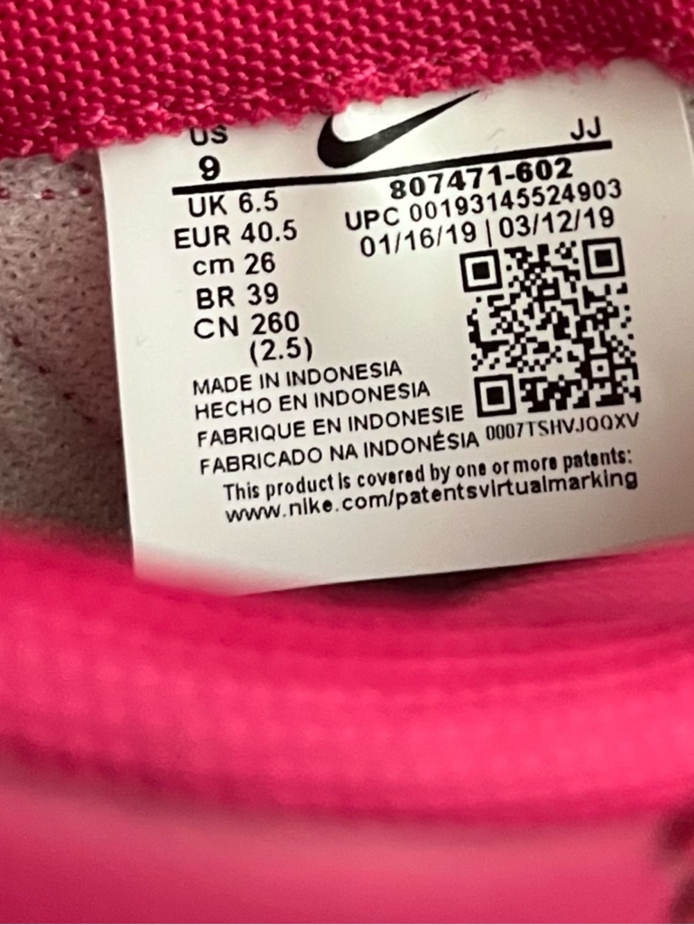 Nike Rare Classic Cortez Leather Women’s SZ.9 - Wild Cherry Noble Red - Picture 6 of 7